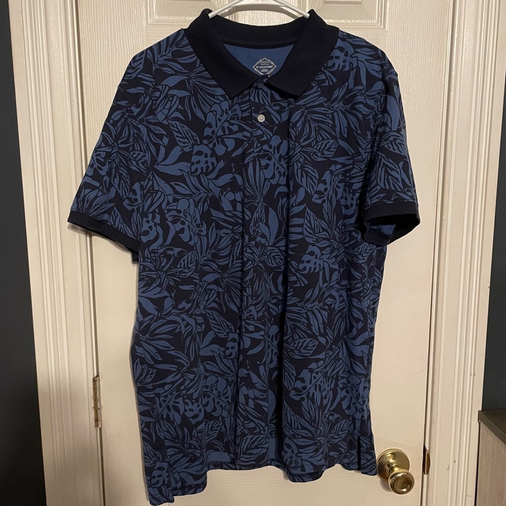 Blue Printed Polo